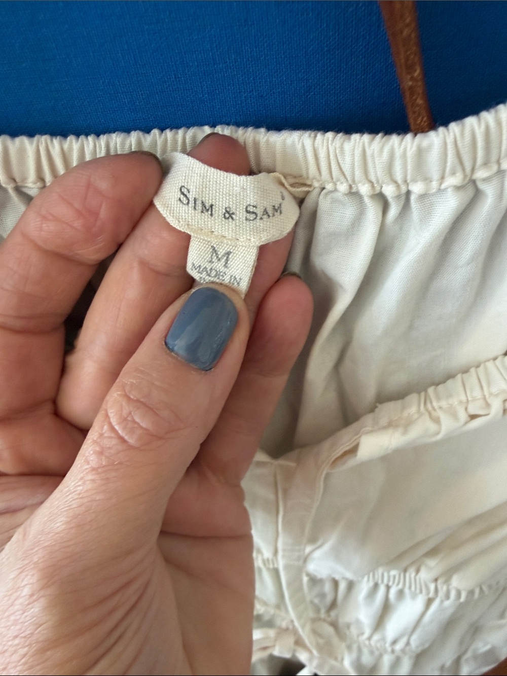 SIM & SAM Cream Tiered Spaghetti Strap Maxi Dress - Picture 2 of 8